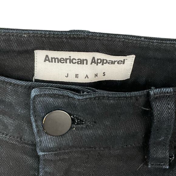 American Apparel Jeans Womens High Waist Rise Slim Skinny Jeans Black sz 29 - Picture 7 of 12